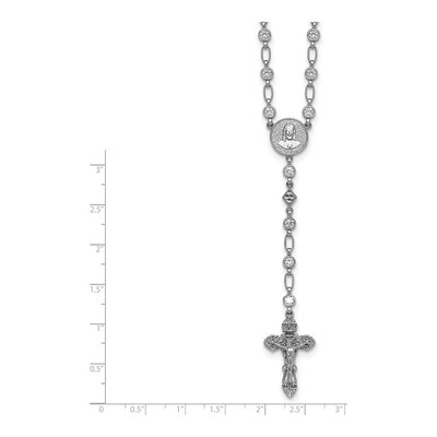 Sterling Silver CZ Rosary Necklace – view 7