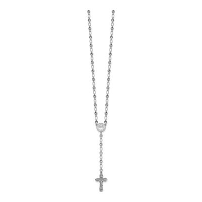 Sterling Silver CZ Rosary Necklace – view 3