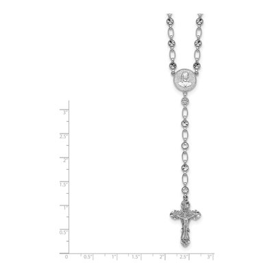 Sterling Silver CZ Rosary Necklace – view 7