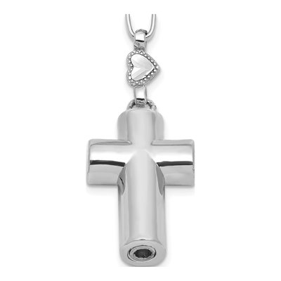 Sterling Silver CZ Rosary Necklace – view 7