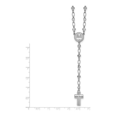 Sterling Silver CZ Rosary Necklace – view 8