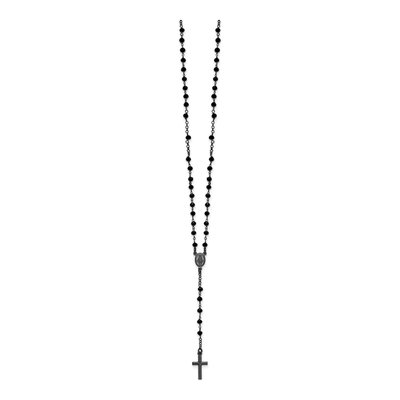 Sterling Silver Crystal Rosary Necklace – view 3