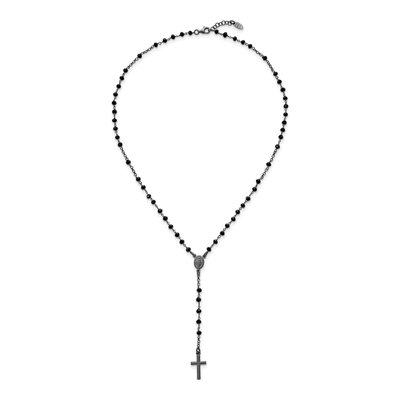 Sterling Silver Crystal Rosary Necklace – view 5