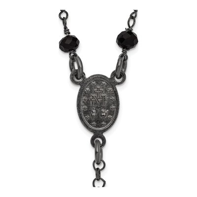 Sterling Silver Crystal Rosary Necklace – view 6