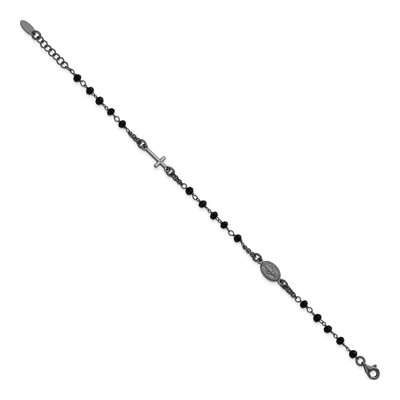 Sterling Silver Crystal Rosary Bracelet – view 3