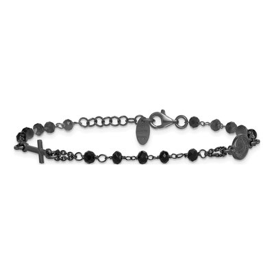 Sterling Silver Crystal Rosary Bracelet – view 4