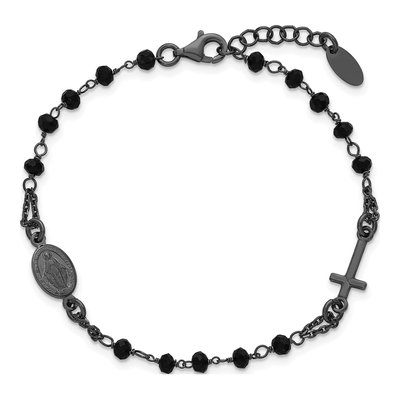 Sterling Silver Crystal Rosary Bracelet – view 5