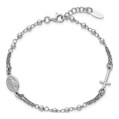 Sterling Silver Rosary Bracelet – view 5