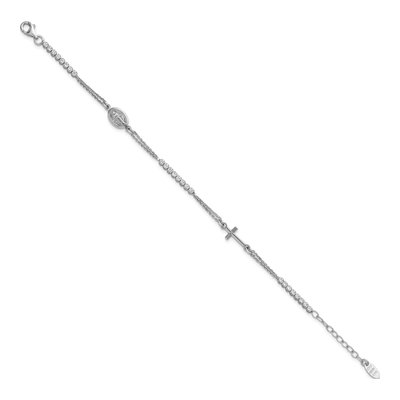Sterling Silver CZ Rosary Bracelet – view 3