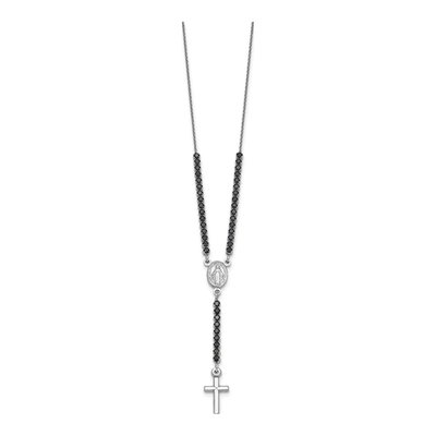 Sterling Silver CZ Rosary Necklace – view 3