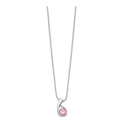 Sterling Silver CZ Pendant Necklace – view 3