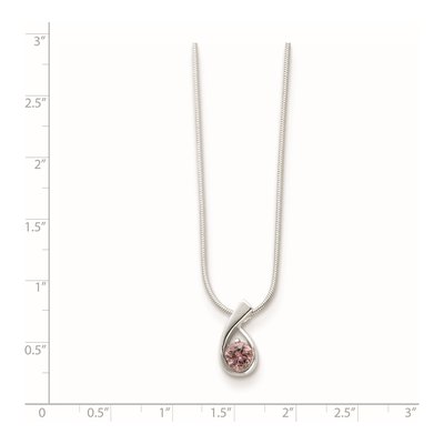Sterling Silver CZ Pendant Necklace – view 4