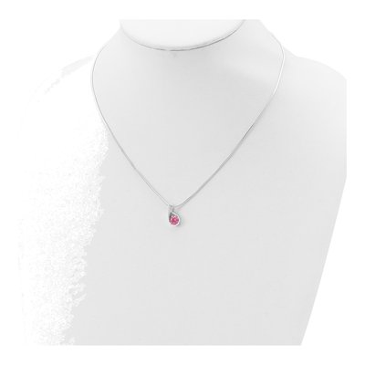 Sterling Silver CZ Pendant Necklace – view 5
