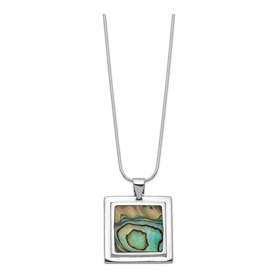 Sterling Silver Abalone Pendant Necklace – view 3