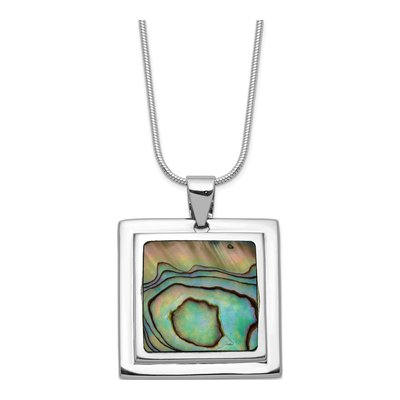 Sterling Silver Abalone Pendant Necklace
