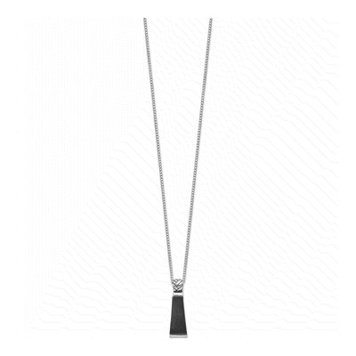 Sterling Silver Onyx Pendant Necklace – view 3