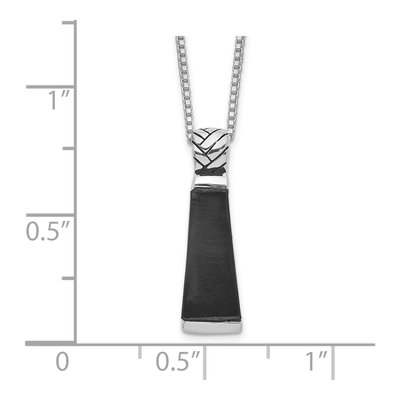 Sterling Silver Onyx Pendant Necklace – view 5