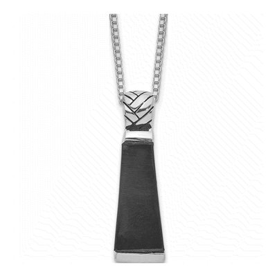 Sterling Silver Onyx Pendant Necklace