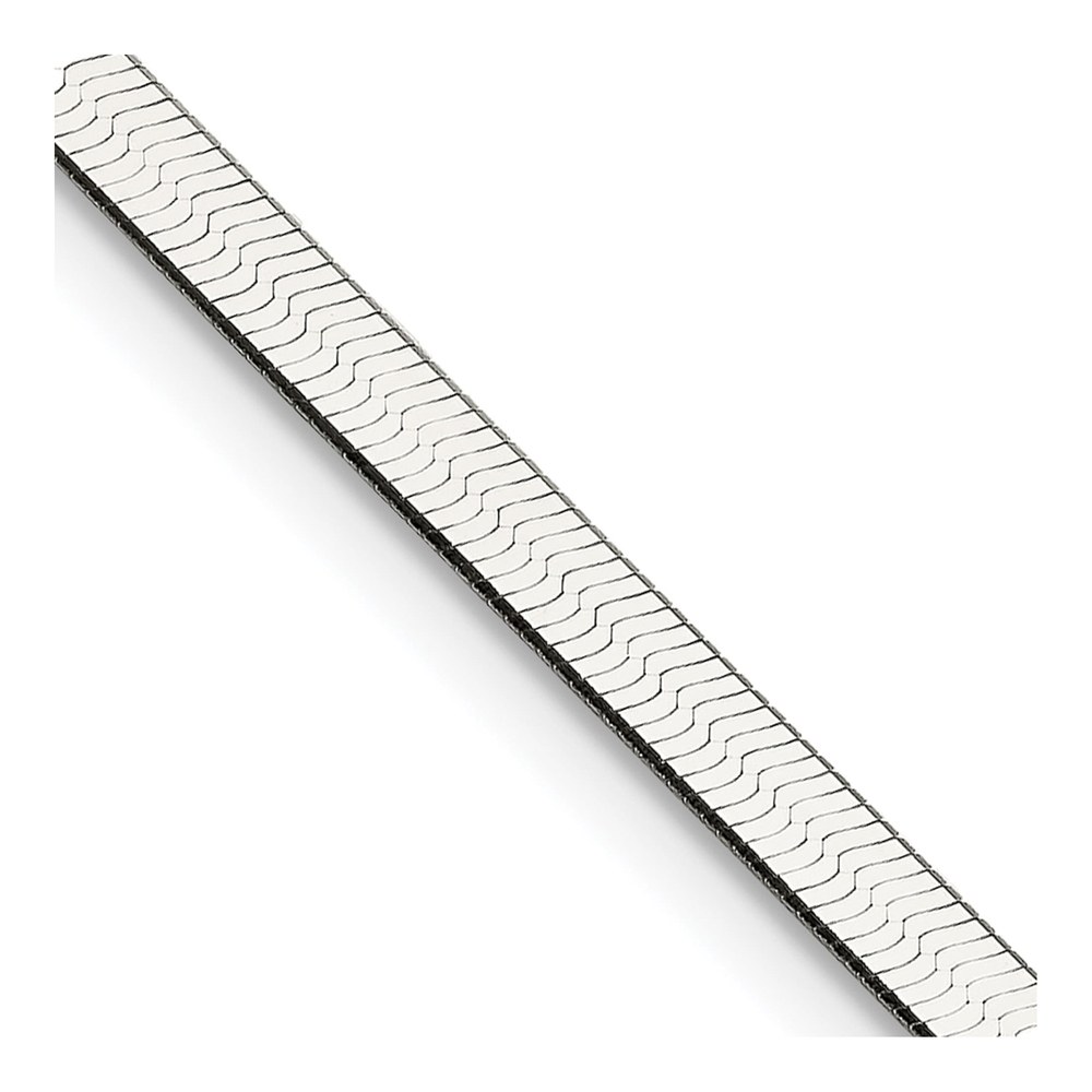 24 Inch Sterling Silver 3mm Magic Herringbone Chain Necklace with Lobster Clasp