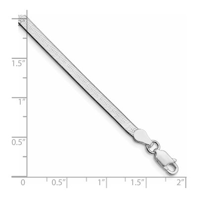 Sterling Silver 3.5mm Herringbone Chain Bracelet – view 2