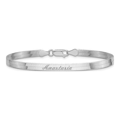 Sterling Silver 4.5mm Herringbone Chain Bracelet – view 7