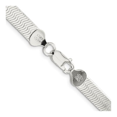 Sterling Silver 7.3mm Herringbone Chain – view 3