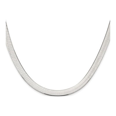 Sterling Silver 7.3mm Magic Herringbone Chain – view 2