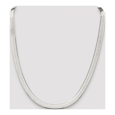 Sterling Silver 7.3mm Herringbone Chain – view 4