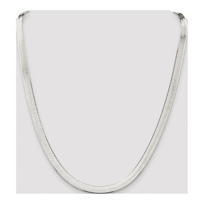 Sterling Silver 7.3mm Herringbone Chain – view 4