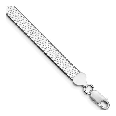 Sterling Silver 7.3mm Magic Herringbone Chain Bracelet