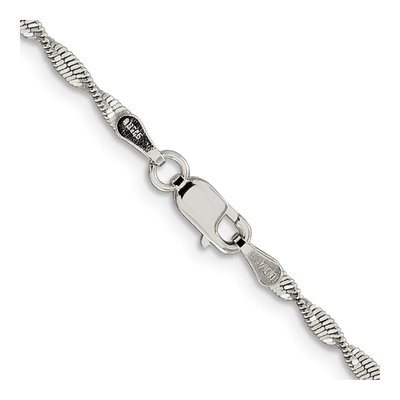 Sterling Silver 2mm Twisted Herringbone Chain – view 3