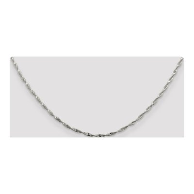 Sterling Silver 2mm Twisted Herringbone Chain – view 4