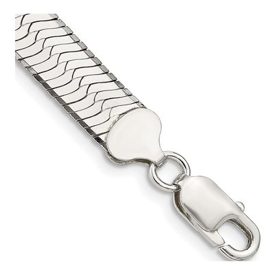 Sterling Silver 8.75mm Herringbone Chain Bracelet