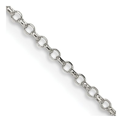 Sterling Silver 1.5mm Diamond-Cut Rolo Chain