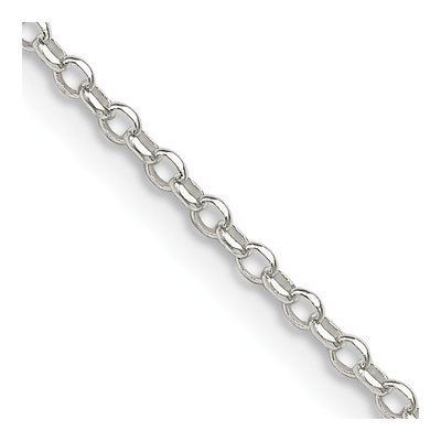 Sterling Silver 1.75mm Diamond-Cut Rolo Chain