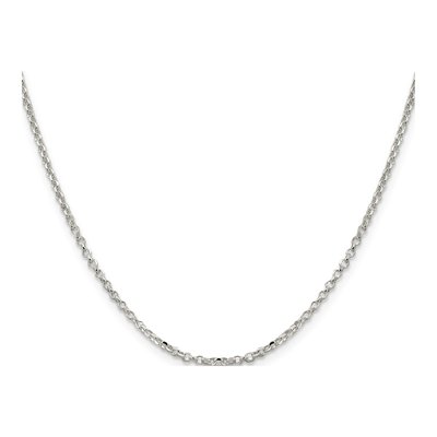Sterling Silver 2.2mm Diamond-Cut Rolo Chain – view 2