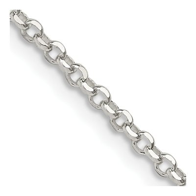 Sterling Silver 2.2mm Diamond-Cut Rolo Chain
