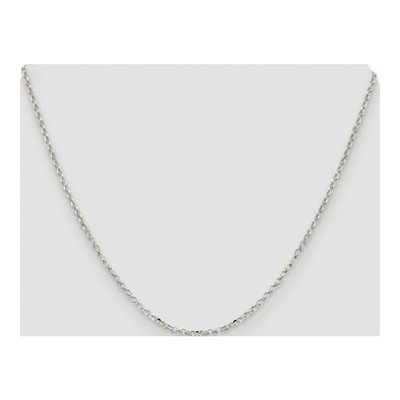 Sterling Silver 2.2mm Diamond-Cut Rolo Chain – view 4