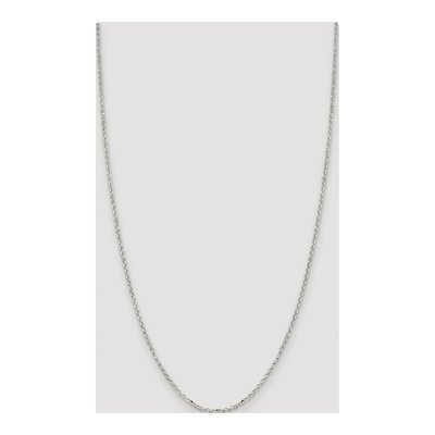 Sterling Silver 2.2mm Diamond-Cut Rolo Chain – view 4