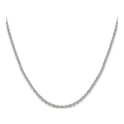 Sterling Silver 2.6mm Diamond-Cut Cable Rolo Chain – view 2