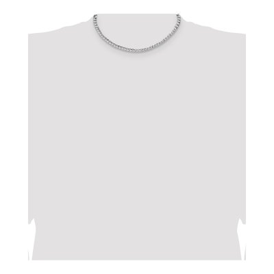 Sterling Silver 4.75mm Hammered Curb Chain – view 4