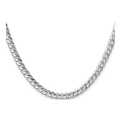 Sterling Silver 4.75mm Hammered Curb Chain – view 2