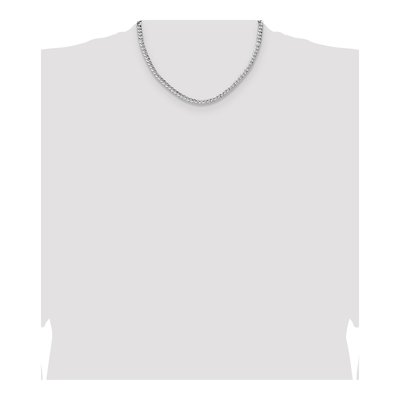 Sterling Silver 4.75mm Hammered Curb Chain – view 4
