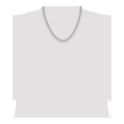 Sterling Silver 4.75mm Hammered Curb Chain – view 4