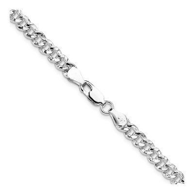 Sterling Silver 4.75mm Hammered Curb Chain – view 3