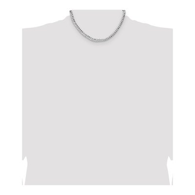 Sterling Silver 6.35mm Hammered Curb Chain – view 4