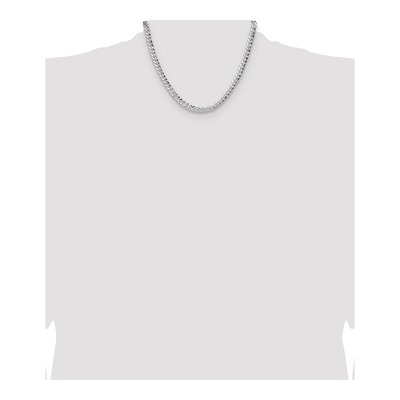 Sterling Silver 6.35mm Hammered Curb Chain – view 4