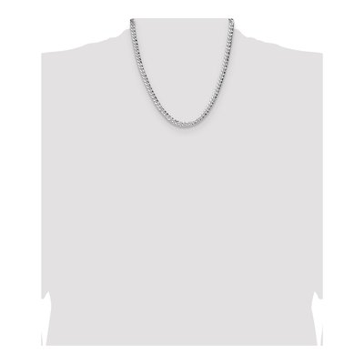 Sterling Silver 6.35mm Hammered Curb Chain – view 4
