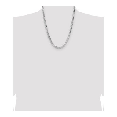 Sterling Silver 6.35mm Hammered Curb Chain – view 4