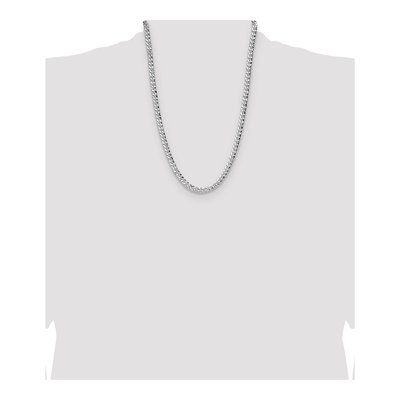 Sterling Silver 6.35mm Hammered Curb Chain – view 4